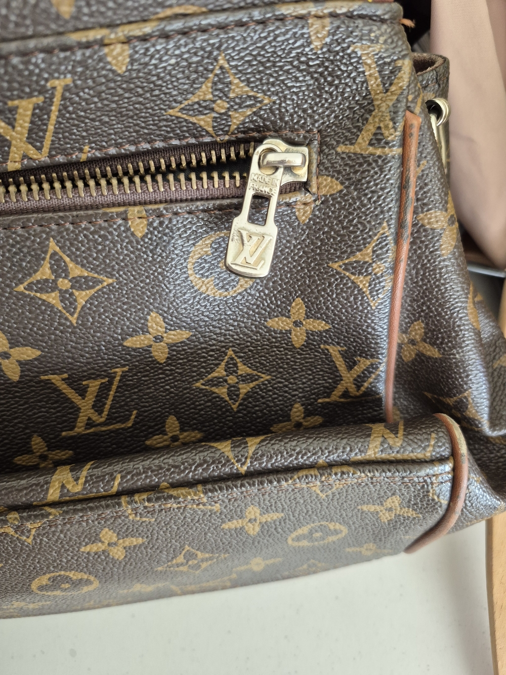 Very Vintage Louis Vuitton Brown Monogram Canvas Satchel Made In France - Picture 10 of 16